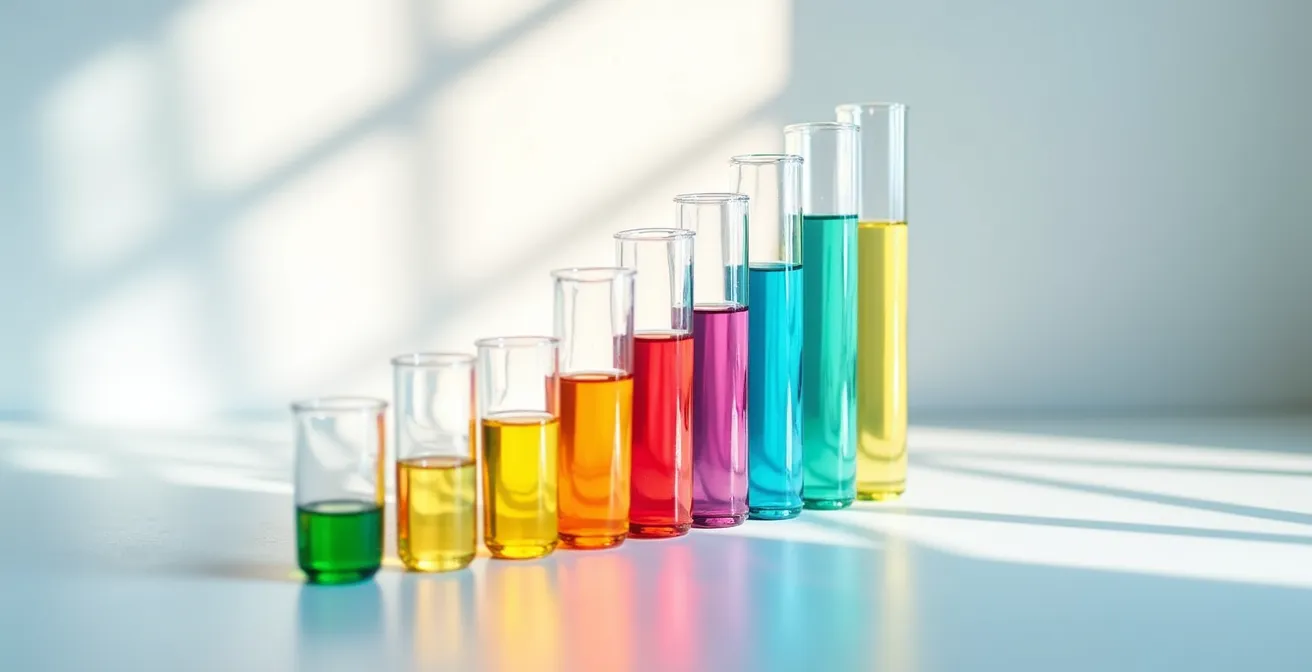 Main analysant des résultats d'analyse sanguine avec tubes d'échantillons